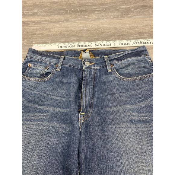 Lucky Brand Dungaree Jeans Mens 32 X 32 Blue Gene Montesano Mid Rise Boot Denim - Picture 9 of 15